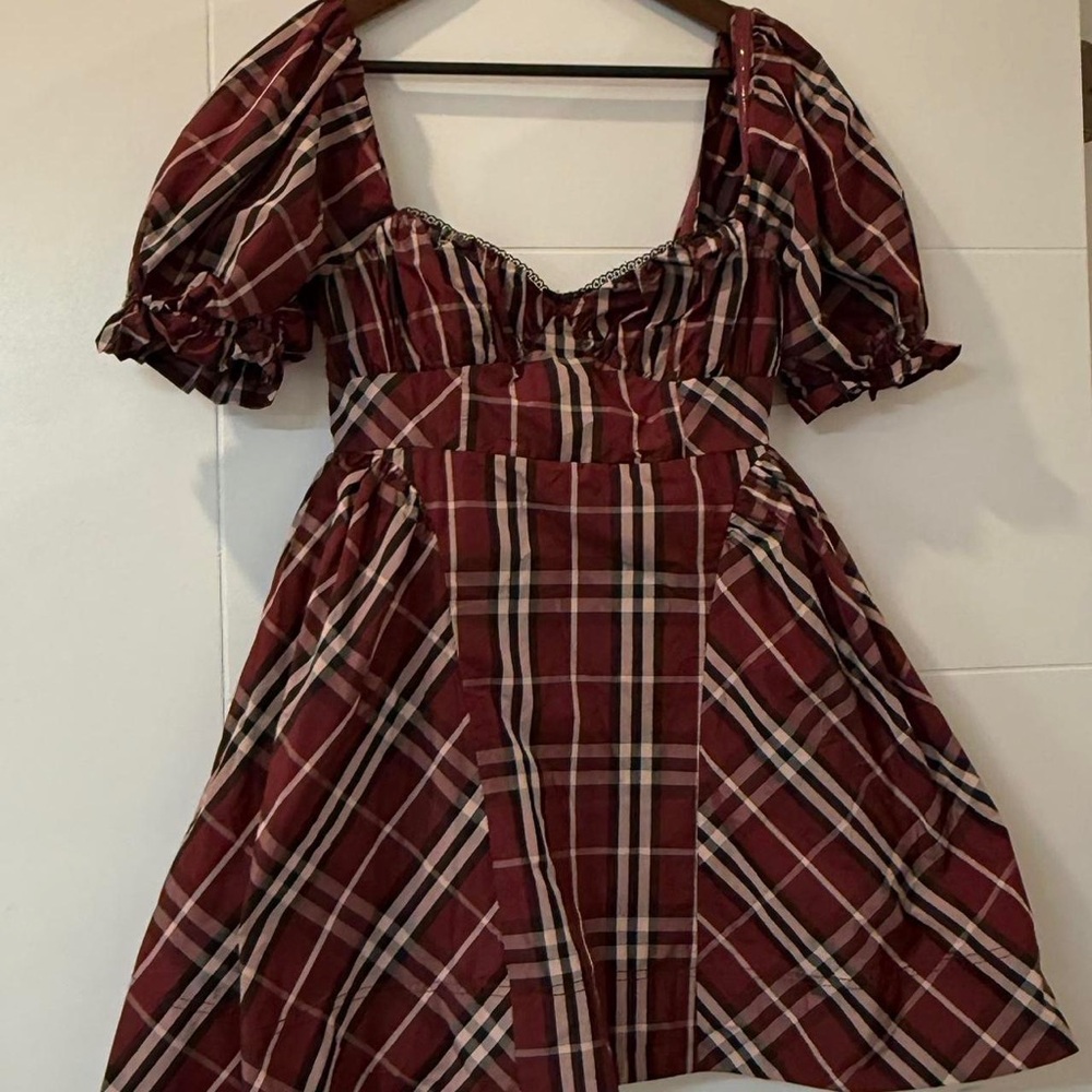 ANTHROPOLOGIE plaid mini dress - Picture 3 of 6